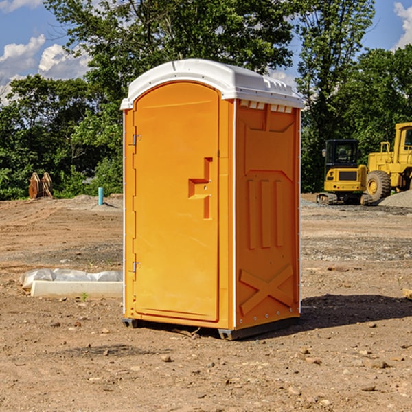 how do you dispose of waste after the portable restrooms have been emptied in Noble